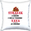 PODUSZKA 40x40cm DLA TATY Z NADRUKIEM JASIEK NA PREZENT DZIEŃ OJCA TATA