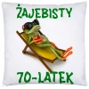 PODUSZKA 40x40 PREZENT URODZINY 70 SIEDEMDZIESIĄTKĘ