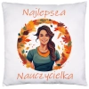 PODUSZKA 40x40 DZIEŃ NAUCZYCIELA WYCHOWAWCA PREZENT NAUCZYCIEL JASIEK NAUCZYCIELKA POLSKIEGO MATEMATYKI WF