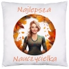 PODUSZKA 40x40 DZIEŃ NAUCZYCIELA WYCHOWAWCA PREZENT NAUCZYCIEL JASIEK NAUCZYCIELKA WF GEOGRAFI