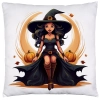 POSZEWKA DEKORACYJNA HALLOWEEN VELVET 40x40 WELUROWA CZAROWNICA DYNIE