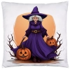 POSZEWKA DEKORACYJNA 40x40 JASIEK OZDOBNA HALLOWEENOWA HALLOWEEN DYNIA CZAROWNICA WIEDŹMA NIETOPERZE