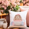 POSZEWKA WELUROWA WIELKANOCNA 40x40 JASIEK  WIOSENNA DEKORACYJNA KRÓLIK