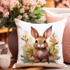 PODUSZKA WIOSENNA WIELKANOCNA 40x40 JASIEK WIELKANOC DEKORACYJNA KRÓLIK