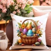 PODUSZKA WIOSENNA WIELKANOCNA 40x40 JASIEK WIELKANOC DEKORACYJNA KOSZYCZEK