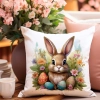 PODUSZKA WIOSENNA WIELKANOCNA 40x40 JASIEK WIELKANOC DEKORACYJNA ZAJĄC
