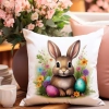 POSZEWKA WELUROWA WIELKANOCNA 40x40 JASIEK  WIOSENNA DEKORACYJNA ZAJĄC