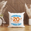 PODUSZKA 40x40 PREZENT URODZINY 20 DWUDZIESTKĘ