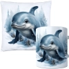 ŚWIĄTECZNY KOMPLET PODUSZKA 40x40 I KUBEK NA ŚWIĘTA MIKOŁAJ RENIFER PREZENT