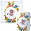 KOMPLET DLA MAMY PODUSZKA 40X40CM + KUBEK 330ml NA PREZENT DZIEŃ MATKI MAMA