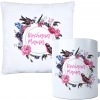 KOMPLET DLA MAMY PODUSZKA 40X40CM + KUBEK 330ml NA PREZENT DZIEŃ MATKI MAMA