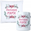KOMPLET DLA MAMY PODUSZKA 40X40CM + KUBEK 330ml NA PREZENT DZIEŃ MATKI MAMA