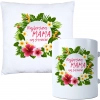 KOMPLET DLA MAMY PODUSZKA 40X40CM + KUBEK 330ml NA PREZENT DZIEŃ MATKI MAMA