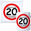 KOMPLET PODUSZKA KUBEK NA 20 URODZINY PREZENT