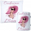 KOMPLET DLA MAMY PODUSZKA 40X40CM + KUBEK 330ml NA PREZENT DZIEŃ MATKI MAMA