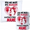 KOMPLET DLA MAMY PODUSZKA 40X40CM + KUBEK 330ml NA PREZENT DZIEŃ MATKI MAMA