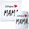 KOMPLET DLA MAMY PODUSZKA 40X40CM + KUBEK 330ml NA PREZENT DZIEŃ MATKI MAMA