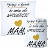 KOMPLET DLA MAMY PODUSZKA 40X40CM + KUBEK 330ml NA PREZENT DZIEŃ MATKI MAMA
