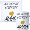 KOMPLET DLA MAMY PODUSZKA 40X40CM + KUBEK 330ml NA PREZENT DZIEŃ MATKI MAMA
