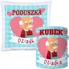 KOMPLET PREZENT DLA DZIADKA PODUSZKA 40x40 KUBEK 330ml DZIADEK ZESTAW