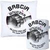 KOMPLET PREZENT DLA BABCI PODUSZKA 40x40 KUBEK 330ml BABCIA ZESTAW