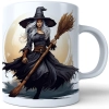 HALLOWEENOWY KUBEK 330ml NA HERBATĘ KAWĘ NA PREZENT CZARODZIEJKA WIEDŹMA CZAROWNICA