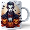 HALLOWEENOWY KUBEK 330ml NA HERBATĘ KAWĘ NA PREZENT WAMPIR DYNIE NIETOPERZE
