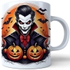 HALLOWEENOWY KUBEK 330ml NA HERBATĘ KAWĘ NA PREZENT WAMPIR DYNIE NIETOPERZE