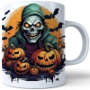 HALLOWEENOWY KUBEK 330ml NA HERBATĘ KAWĘ NA PREZENT WAMPIR ZOMBIE DYNIE NIETOPERZE
