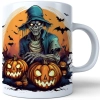 HALLOWEENOWY KUBEK 330ml NA HERBATĘ KAWĘ NA PREZENT STRACH NA WRÓBLE ZOMBIE DYNIE NIETOPERZE