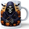 HALLOWEENOWY KUBEK 330ml NA HERBATĘ KAWĘ NA PREZENT ŚMIERĆ KOSTUCHA KOŚCIOTRUP ZOMBIE DYNIE NIETOPERZE