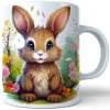 WIOSENNY WIELKANOCNY KUBEK 330ml NA PREZENT KAWĘ HERBATĘ WIOSNA KRÓLIK