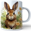 WIOSENNY WIELKANOCNY KUBEK 330ml NA PREZENT KAWĘ HERBATĘ WIOSNA KRÓLIK