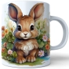 WIOSENNY WIELKANOCNY KUBEK 330ml NA PREZENT KAWĘ HERBATĘ WIOSNA KRÓLIK