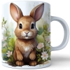 WIOSENNY WIELKANOCNY KUBEK 330ml NA PREZENT KAWĘ HERBATĘ WIOSNA KRÓLIK