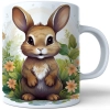 WIOSENNY WIELKANOCNY KUBEK 330ml NA PREZENT KAWĘ HERBATĘ WIOSNA KRÓLIK