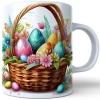 WIOSENNY WIELKANOCNY KUBEK 330ml NA PREZENT KAWĘ HERBATĘ WIOSNA KOSZYK