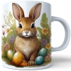 WIOSENNY WIELKANOCNY KUBEK 330ml NA PREZENT KAWĘ HERBATĘ WIOSNA KRÓLIK