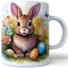 WIOSENNY WIELKANOCNY KUBEK 330ml NA PREZENT KAWĘ HERBATĘ WIOSNA KRÓLIK