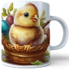 WIOSENNY WIELKANOCNY KUBEK 330ml NA PREZENT KAWĘ HERBATĘ WIOSNA KURCZAK