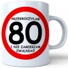SUPER KUBEK NA PREZENT URODZINY 80 OSIEMDZIESIĄTKĘ