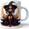 HALLOWEENOWY KUBEK 330ml NA HERBATĘ KAWĘ NA PREZENT CZARODZIEJKA WIEDŹMA CZAROWNICA