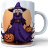 HALLOWEENOWY KUBEK 330ml NA HERBATĘ KAWĘ NA PREZENT CZARODZIEJKA WIEDŹMA CZAROWNICA