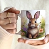 WIOSENNY WIELKANOCNY KUBEK 330ml NA PREZENT KAWĘ HERBATĘ WIOSNA KRÓLIK