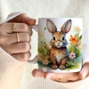 WIOSENNY WIELKANOCNY KUBEK 330ml NA PREZENT KAWĘ HERBATĘ WIOSNA KRÓLIK