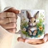 WIOSENNY WIELKANOCNY KUBEK 330ml NA PREZENT KAWĘ HERBATĘ WIOSNA KRÓLIK