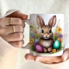 WIOSENNY WIELKANOCNY KUBEK 330ml NA PREZENT KAWĘ HERBATĘ WIOSNA KRÓLIK