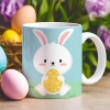 WIELKANOCNY KUBEK 330ml NA PREZENT ZAJĄC ZAJĄCZEK KRÓLIK PISANKA ŚWIĄTECZNY
