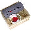KOMPLET PREZENT KUBEK RĘCZNIK SKRZYNKA WALENTYNKI