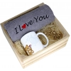 KOMPLET PREZENT KUBEK RĘCZNIK SKRZYNKA WALENTYNKI